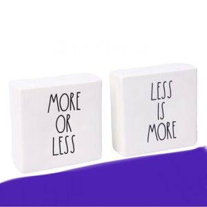 Rae Dunn reversible More or Less Less is More Artisan Collection